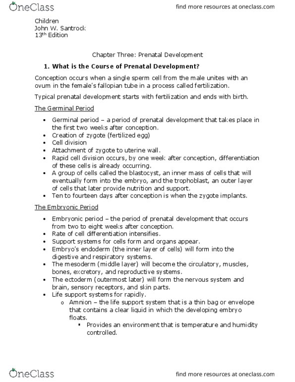 HDF 313 Chapter Notes - Chapter 3: Birth Weight, Endangerment, Stillbirth thumbnail