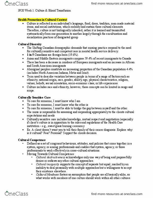 Nursing 3920A/B Lecture Notes - Lecture 1: Orthopnea, Rh Disease, Amniocentesis thumbnail