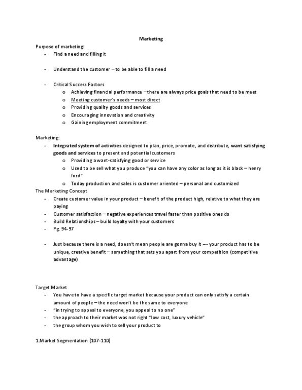 BU121 Lecture Notes - Customer Satisfaction, Rolex, Customer Relationship Management thumbnail