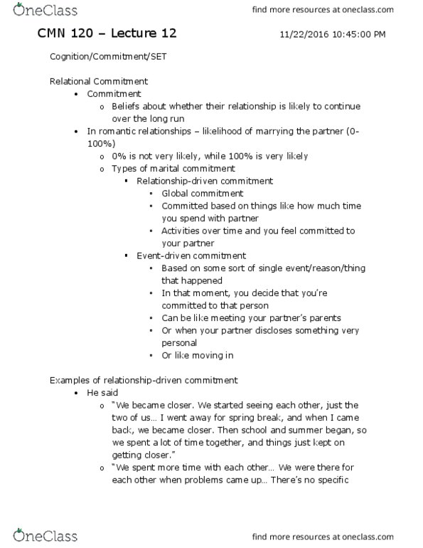 CMN 120 Lecture Notes - Lecture 12: Spring Break, Deontological Ethics thumbnail