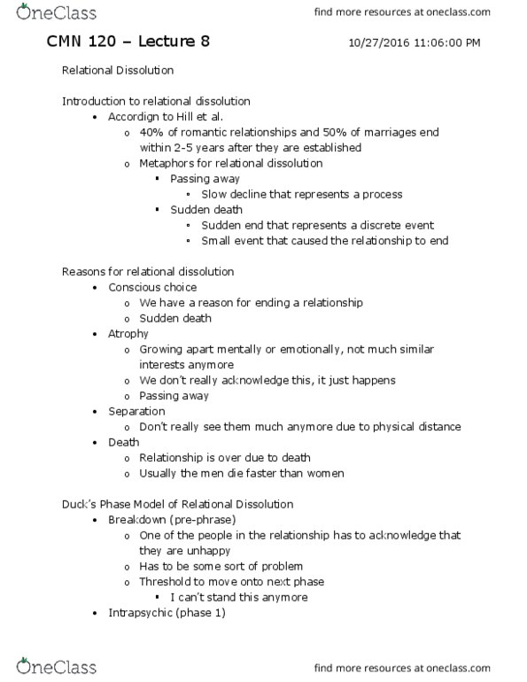 CMN 120 Lecture Notes - Lecture 8: Nonverbal Communication, Discrete Event Simulation, Small Talk thumbnail