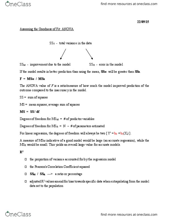 PSYC 394 Lecture Notes - Lecture 2: Linear Regression, Regression Analysis, Apa Style thumbnail