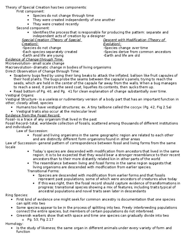 BIOL488 Chapter Notes - Chapter 5: Special Creation, Soapberry, Macroevolution thumbnail