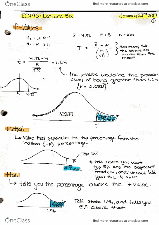EC295 Lecture Notes - Lecture 6: Stata thumbnail