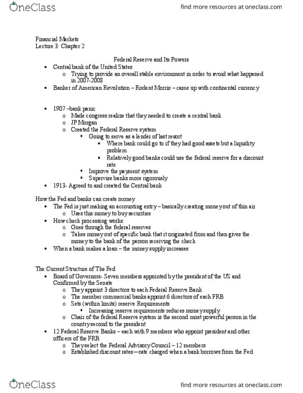 FIN 350 Lecture Notes - Lecture 3: Royal British Society Of Sculptors, Early American Currency, Money Supply thumbnail