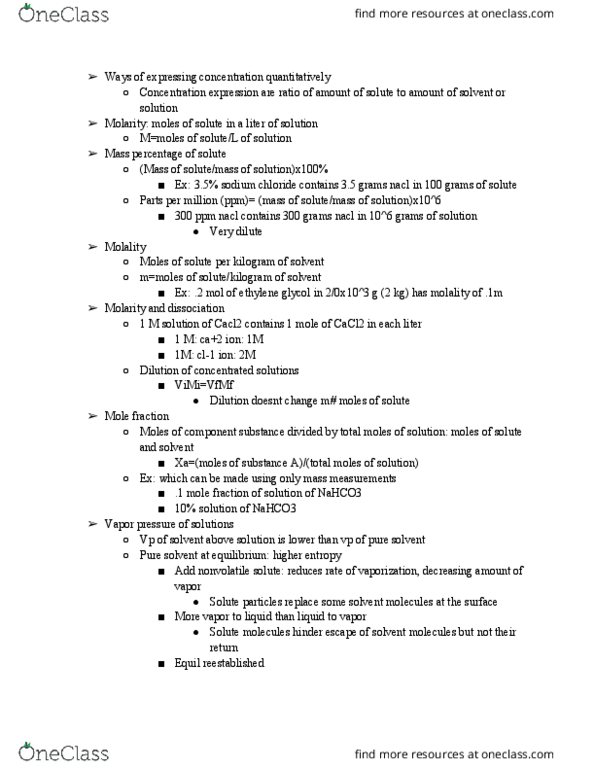 CHEM 1110 Lecture Notes - Lecture 5: Ethylene Glycol, Mole Fraction, Sodium Bicarbonate thumbnail