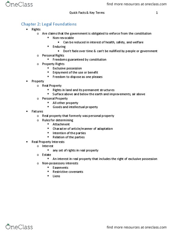 REE-3043 Chapter Notes - Chapter 2: Timeshare, Concurrent Estate, Mandatory Retirement thumbnail