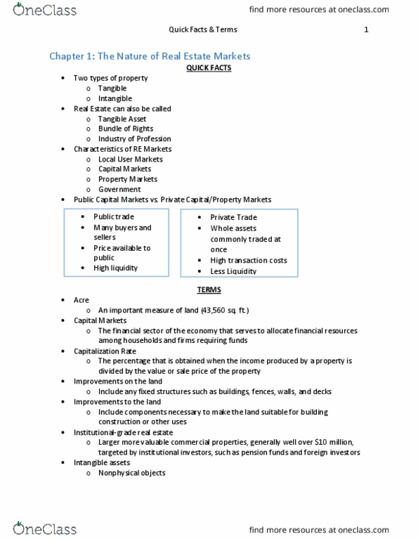 REE-3043 Chapter Notes - Chapter 1: Capitalization Rate thumbnail