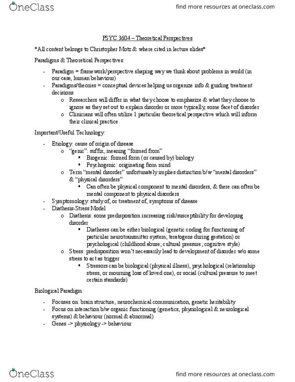 PSYC 3604 Lecture Notes - Lecture 2: Reinforcement, Discrimination Learning, Applied Behavior Analysis thumbnail