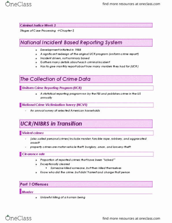 01:202:201 Lecture Notes - Lecture 2: Carnal Knowledge, National Incident Based Reporting System, National Crime Victimization Survey thumbnail