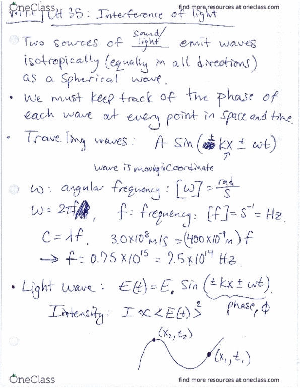 PHYS-212 Lecture Notes - Lecture 14: Memory Stick, Diffraction, Slut thumbnail