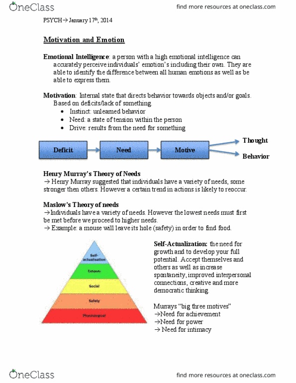 PSYC 1002 Lecture Notes - Lecture 1: Weight Loss, Binge Eating, Goal Orientation thumbnail