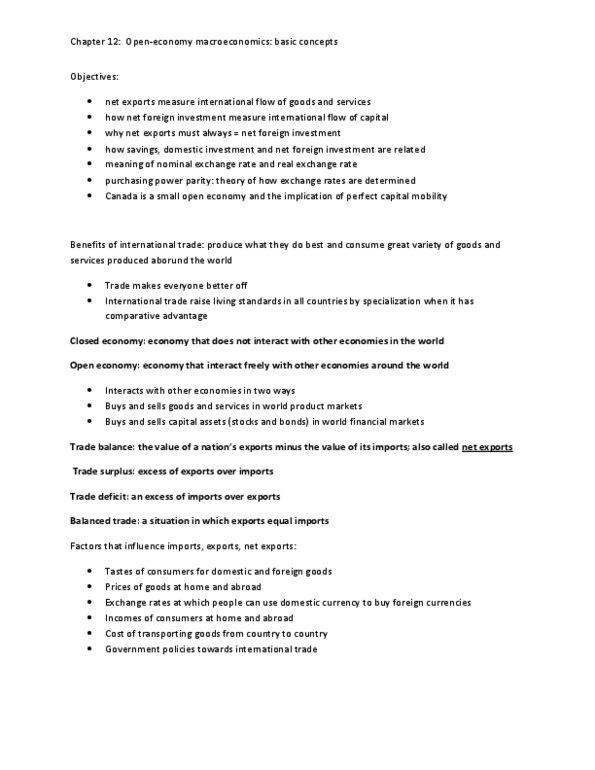 ECON 1BB3 Lecture Notes - Foreign Portfolio Investment, Capital Outflow, Exchange Rate thumbnail