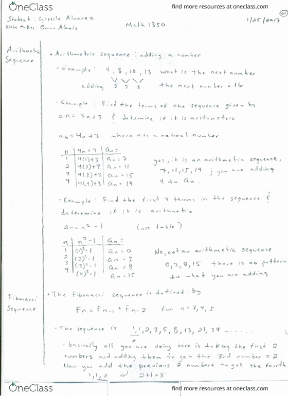 MATH1350 Lecture 3: math 1350 arithmetic, fibonacci sequence pg 31 thumbnail