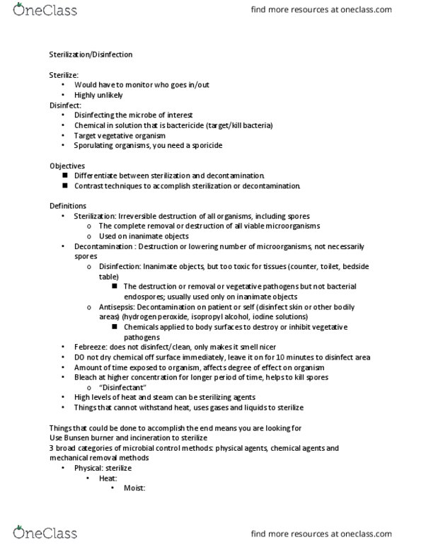 NURS 3110 Lecture Notes - Lecture 3: Phenol, Irradiation, Bile Acid thumbnail