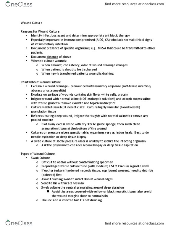 NURS 3110 Lecture Notes - Lecture 6: Eschar, Calcium Alginate, American Wire Gauge thumbnail