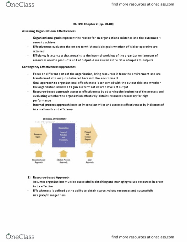 BU398 Chapter Notes - Chapter 2: Customer Retention, Business Process, Balanced Scorecard thumbnail