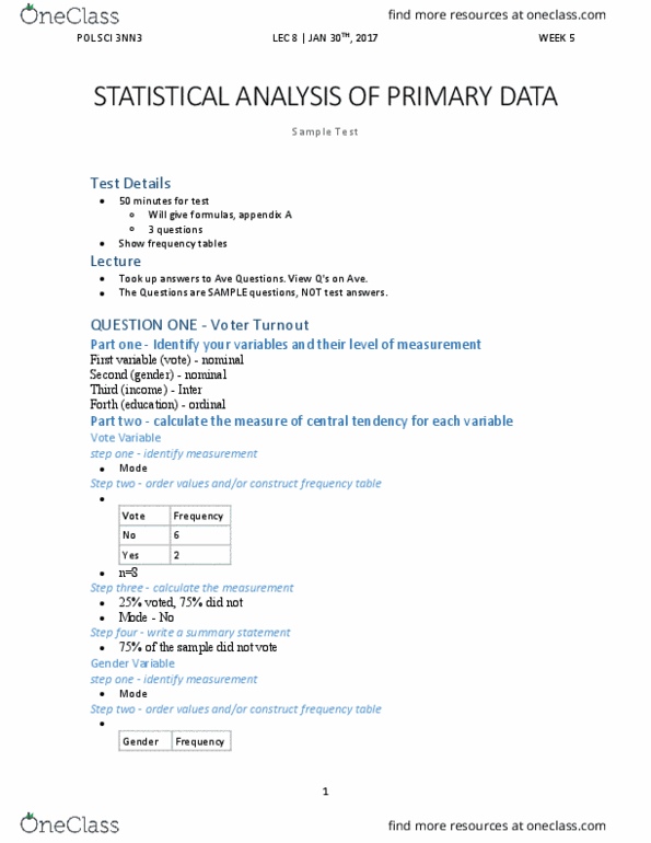 POLSCI 3NN3 Lecture 8: JAN 30 - SAMPLE TEST thumbnail
