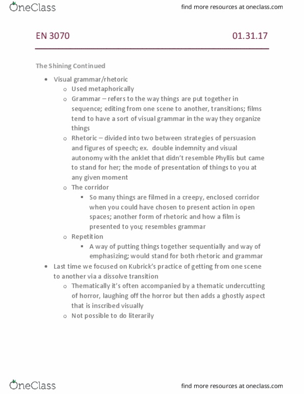 EN 3070 Lecture Notes - Lecture 4: Double Indemnity thumbnail