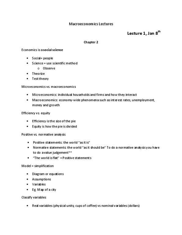 ECON 1BB3 Lecture Notes - Gdp Deflator, Ceteris Paribus, Economic Equilibrium thumbnail