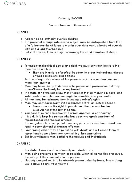 Political Science 2237E Chapter Notes - Chapter 8: Body Politic thumbnail