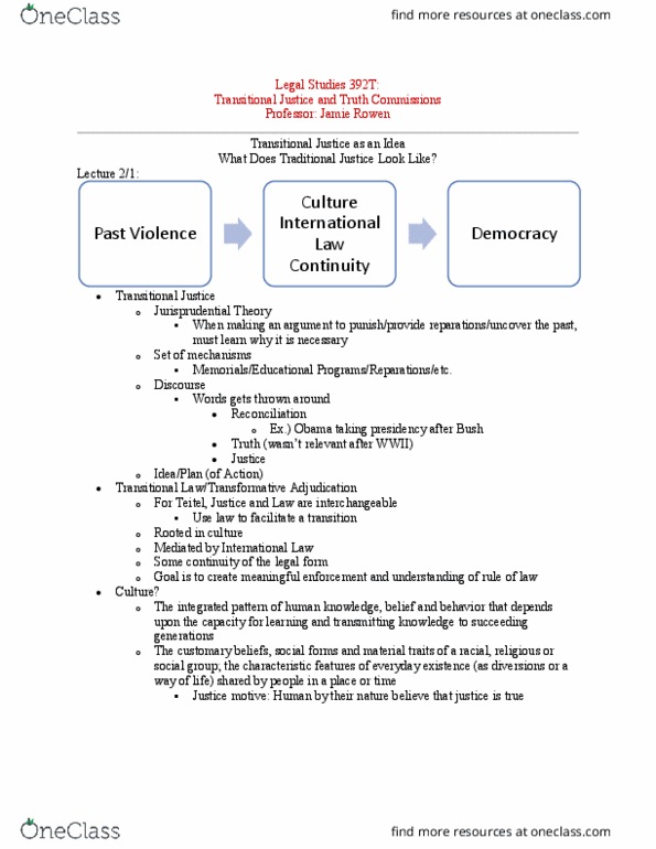 LEGAL 392T Lecture Notes - Lecture 3: International Humanitarian Law, Henry Dunant, Refugee Law thumbnail