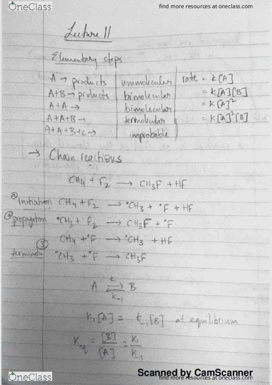 CHEM 155 Lecture 11: Chain Reaction and Examples thumbnail