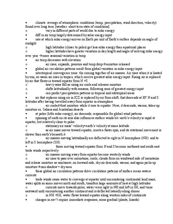 BIO 2129 Lecture Notes - Intertropical Convergence Zone, Eating Animals, Permafrost thumbnail