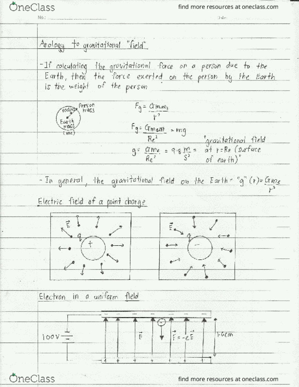 PHYS 208 Lecture Notes - Lecture 3: Electric Field thumbnail