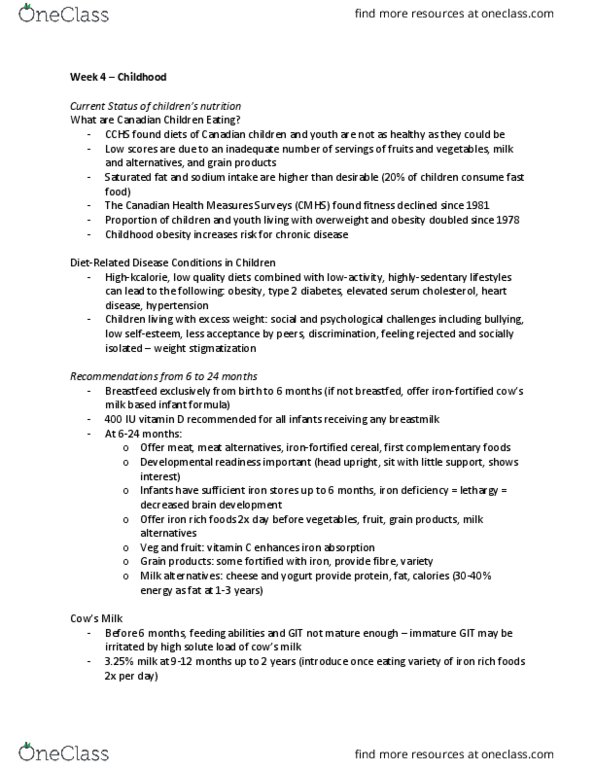 HLTH 331 Lecture Notes - Lecture 4: Food Allergy, Peanut Butter, Infant Formula thumbnail