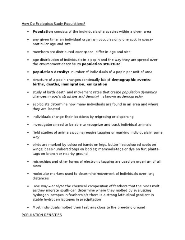 BIOL 3542 Lecture Notes - Isotopes Of Hydrogen, Electronic Tagging, Introduced Species thumbnail