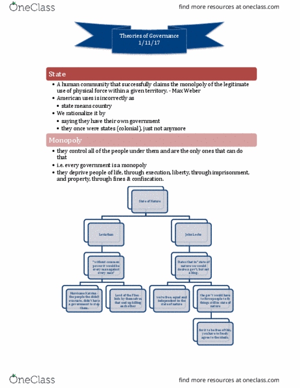 POLS 1101 Lecture 1: Theories of Governance Part 1 thumbnail