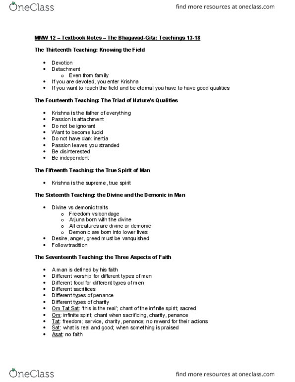 MMW 12 Chapter Notes - Chapter Gita: List Of Charmed Characters, Bhagavad Gita thumbnail