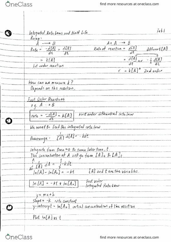 CHEM 123 Lecture Notes - Lecture 13: Reaction Rate thumbnail