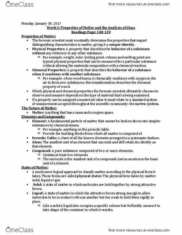 NATS 1575 Chapter Notes - Chapter 4: Electromagnetic Spectrum, Boiling Point, Forensic Science thumbnail