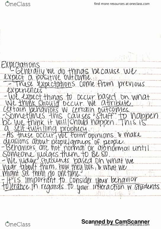 SPED 2100 Lecture 2: Expectations and Key Terms thumbnail