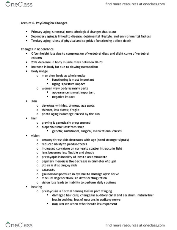 GRT 2111 Lecture Notes - Lecture 6: Macular Degeneration, Eardrum, Hair Loss thumbnail