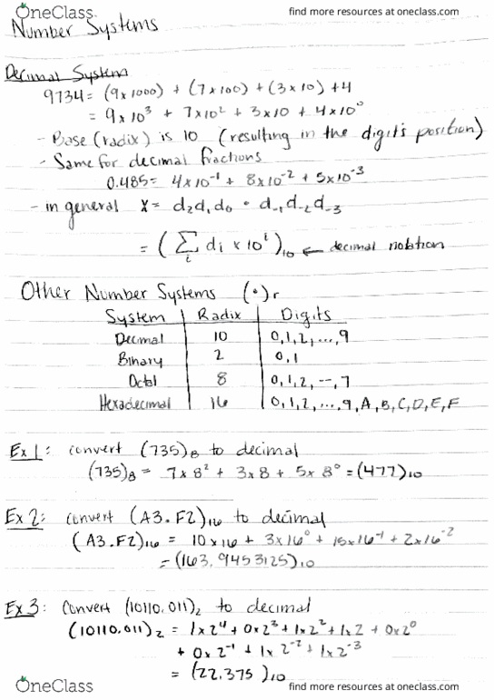 CS 18200 Lecture Notes - Lecture 6: Radix thumbnail