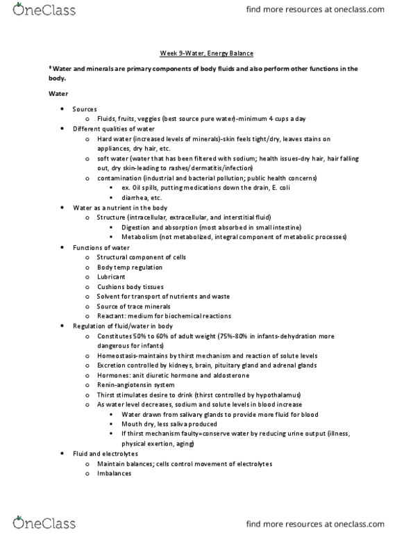 BIOL 1550 Lecture Notes - Lecture 9: Extracellular Fluid, Water Intoxication, Oxidative Phosphorylation thumbnail