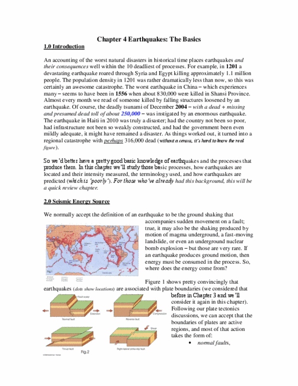 Geography 2240A/B Lecture Notes - Mercalli Intensity Scale, United States Geological Survey, Megathrust Earthquake thumbnail