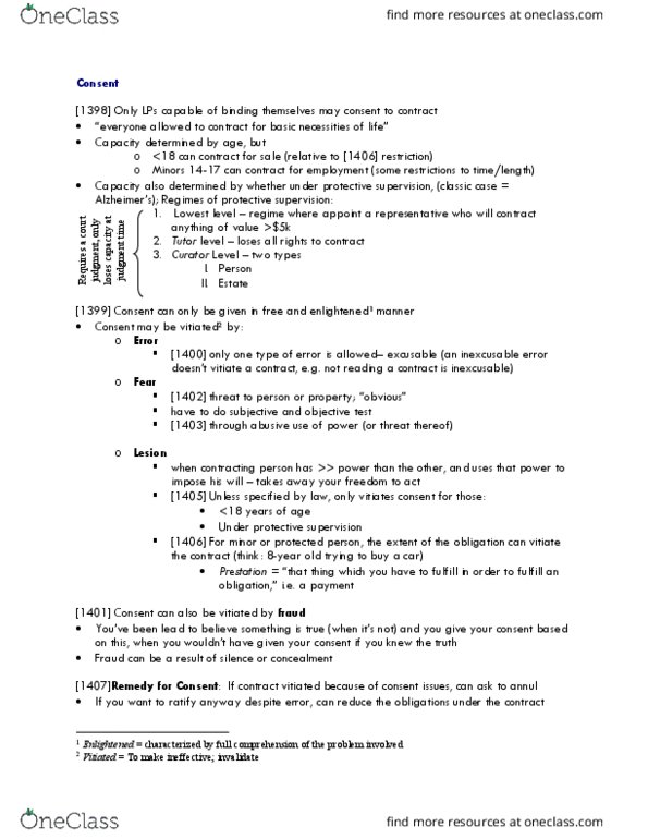 COMM 315 Lecture Notes - Lecture 1: Lesion, Affidavit, Specific Performance thumbnail
