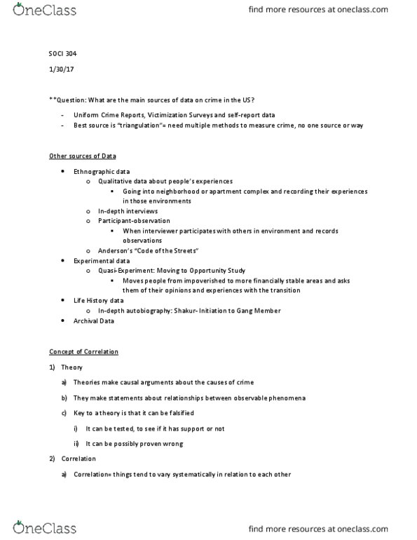SOCI 304 Lecture Notes - Lecture 4: Uniform Crime Reports, Qualitative Property, Motor Vehicle Theft thumbnail