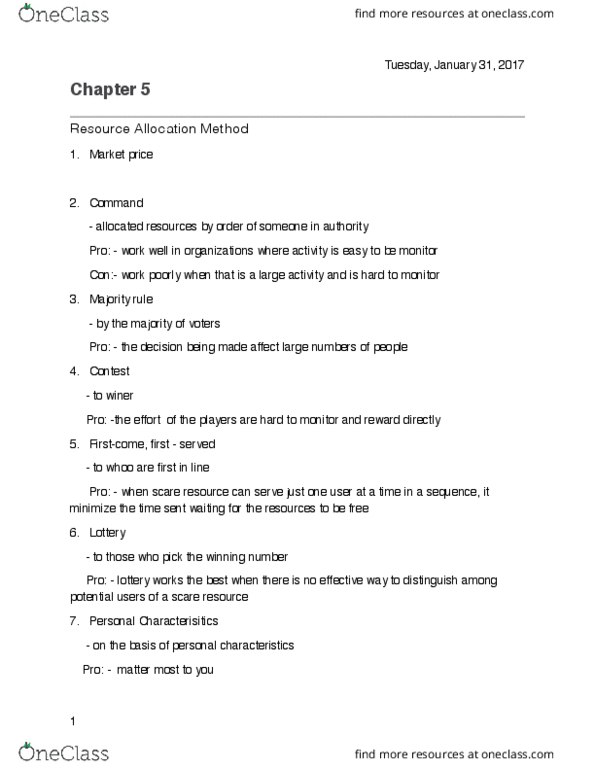 ECON 103 Chapter Notes - Chapter 5: Economic Surplus, Demand Curve, Marginal Cost thumbnail