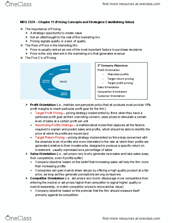 Management and Organizational Studies 2320A/B Lecture Notes - Lecture 11: Premium Pricing, Marketing, Grey Market thumbnail