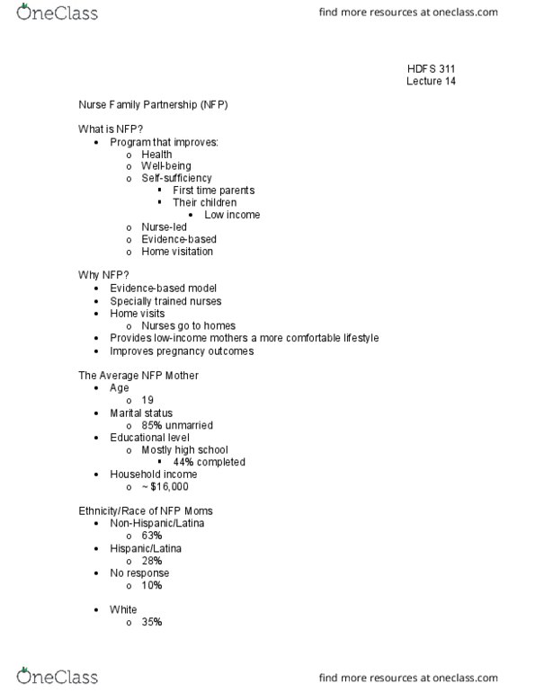 HD FS 311 Lecture Notes - Lecture 14: Apache Hadoop, Prenatal Care thumbnail