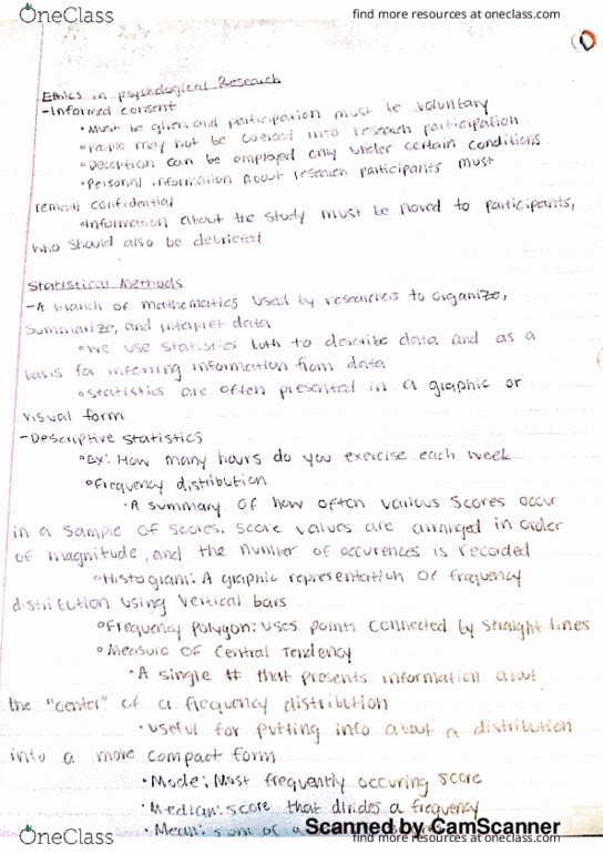 PSYCH 211 Lecture 2: Psych 211- Lecture 2: Ethics and Measurements of Psych thumbnail