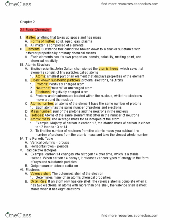 BIOL 1541L Lecture Notes - Lecture 3: Electron Shell, Hydrogen Atom, Ionic Bonding thumbnail