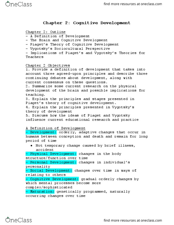 PSY 22215 Lecture Notes - Lecture 2: Functional Magnetic Resonance Imaging, Cerebellum, Cultural-Historical Psychology thumbnail