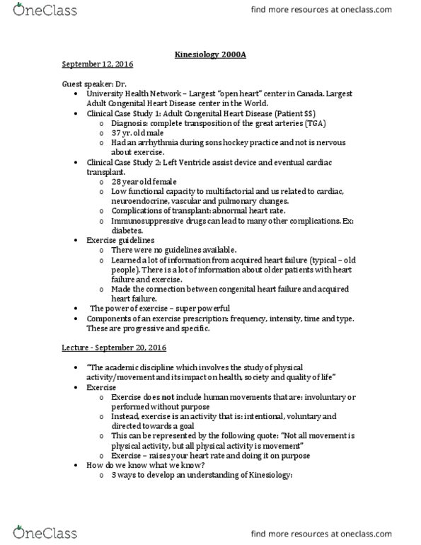 Kinesiology 2000A/B Lecture Notes - Lecture 1: Epicondylitis, Anatomical Terms Of Location, Nonsteroidal Anti-Inflammatory Drug thumbnail