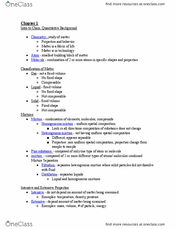 CH 110 Lecture Notes - Lecture 1: Physical Property, Conversion Of Units Of Temperature, Chemical Property thumbnail